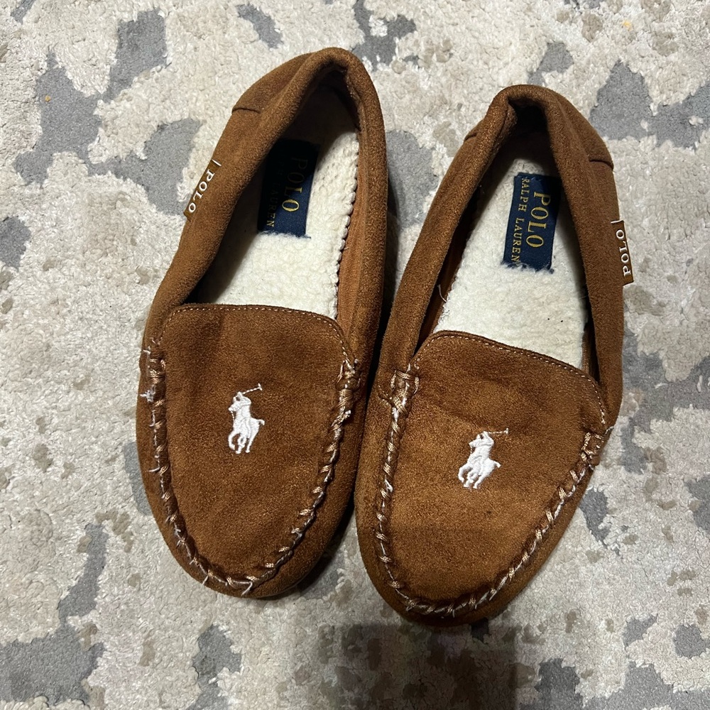 Polo by Ralph‎ Lauren Kids  Brown Suede Loafers size 2